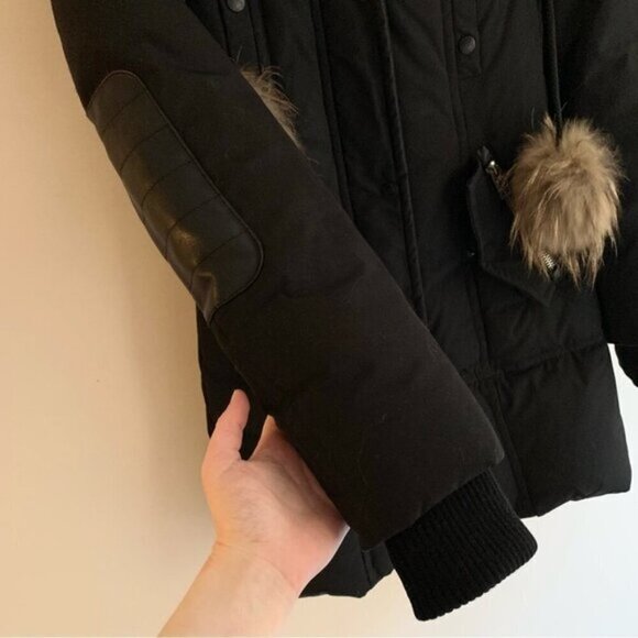 Nicole Benisti Nb Series Down Filled Fur Trim Parka Coat Jacket Black Size XS - Picture 9 of 16